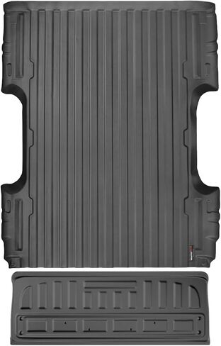 بطانة سرير شاحنة WeatherTech TechLiner لسيارة GMC Sierra 1500 Limited، Sierra 1500، Sierra 2500HD / 3500HD - مجموعة كاملة (بطانة السرير وبطانة الباب الخلفي) (37807-3TG07)، أسود in Kuwait