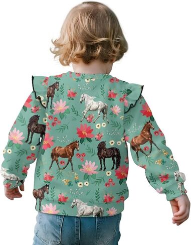 Toddler Baby Boy Girl Pullover Sweatshirt Crewneck Blouse Shirt Tops Warm Fall Winter Clothes 1-8T in Saudi Arabia