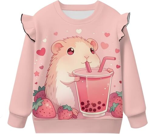 Toddler Baby Boy Girl Pullover Sweatshirt Crewneck Blouse Shirt Tops Warm Fall Winter Clothes 1-8T in Saudi Arabia