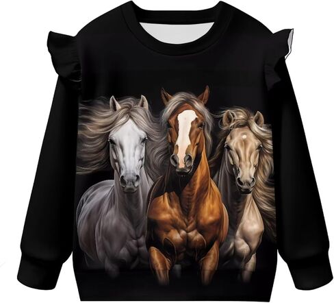 Toddler Baby Boy Girl Pullover Sweatshirt Crewneck Blouse Shirt Tops Warm Fall Winter Clothes 1-8T in Saudi Arabia