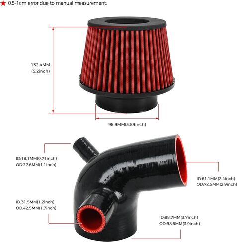 PTNHZ نظام سحب الهواء البارد عدة أنابيب متوافقة مع BMW F10/F11 N55 535i 3.0T 09-16 in Saudi Arabia