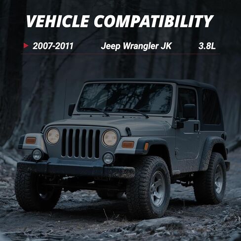 مدخل هواء بارد من EVIL ENERGY متوافق مع 2007-2011 Jeep Wrangler JK 3.8L، يزيد من قوة الحصان وأداء السحب والتسارع، ويشمل درع الحرارة والفلتر المسبق، أسود in Kuwait