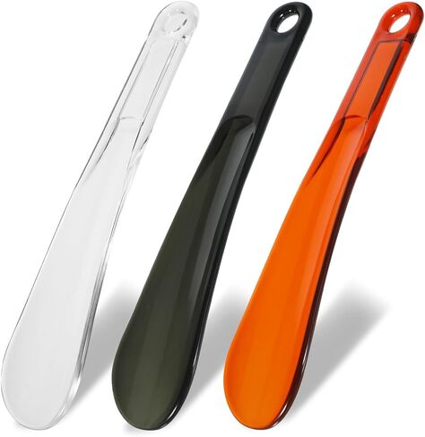 Shoe Horn Long Handled 9 In Plastic Shoe Horns With Hang Hole Travel Shoes Helper Lightweight Shoes Spoon for Home Men Women Seniors Accessories 3 Colors 3Pcs in Saudi Arabia