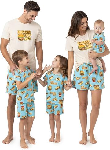 PATPAT Family Matching Short Sleeve Pajama Sets - Perfect for Family Photos & Holiday Celebrations in Saudi Arabia