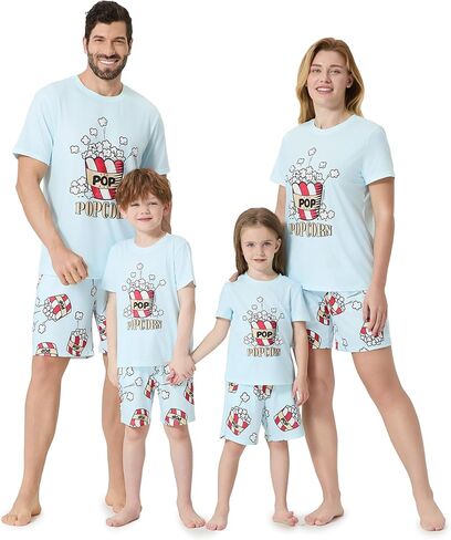 PATPAT Family Matching Short Sleeve Pajama Sets - Perfect for Family Photos & Holiday Celebrations in Saudi Arabia