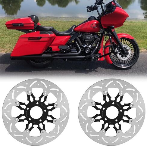 أقراص دوارات الفرامل الأمامية العائمة مقاس 11.8 بوصة من TOFR لسيارة Harley Touring Street Glide Electra Glide Road Glide Road King 08-17 SPORTSTER XL1200 16-23 DYNA Fat Bob Street Bob LOW Rider 08-17 in Kuwait