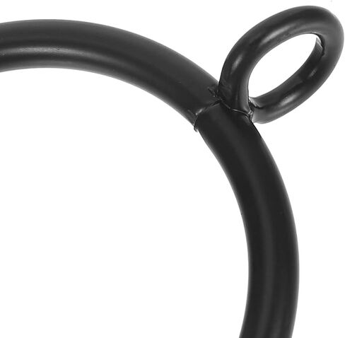 PRETYZOOM 44pcs Black Iron Curtain Rod Rings with Eyelets for 1.5 Inch Inner Diameter Rods, Smooth Sliding Drapery Rings for Window Curtains and Home Décor in Saudi Arabia