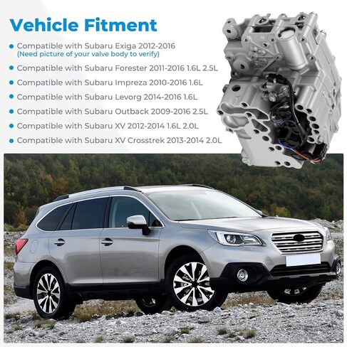 TR580 CVT Transmission Valve Body Assembly Compatible with Subaru Exiga Forester Impreza Levorg Outback XV Crosstrek,Replace 163740B 31825AA050,31825AA051,31825AA052 in Saudi Arabia