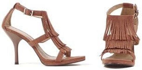 Brown Fringe High Heel Adult Shoes, 8 in Saudi Arabia