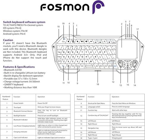 لوحة مفاتيح رقمية Fosmon 22 مفتاحًا، محول USB لاسلكي 2.4 جيجا هرتز Numpad، وظيفة اختصار عشرة مفاتيح ومفتاح التشغيل السريع، مسافة جهاز تصل إلى 33 قدمًا، متوافقة مع الكمبيوتر المحمول بمنفذ USB، الكمبيوتر الشخصي، سطح المكتب، Surface Pro، الكمبيوتر المحمول in Saudi Arabia