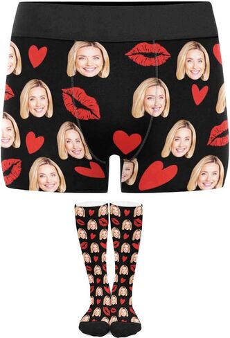 Custom Face Boxers for Men Boyfriend Husband, Personalized Boxers with Photo, Valentine's Day Gifts for Him in Saudi Arabia