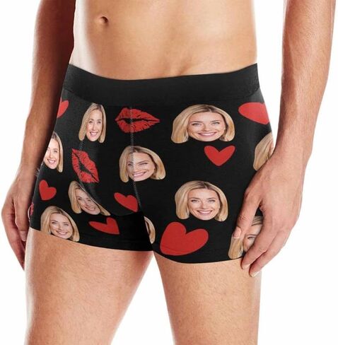 Custom Face Boxers for Men Boyfriend Husband, Personalized Boxers with Photo, Valentine's Day Gifts for Him in Saudi Arabia