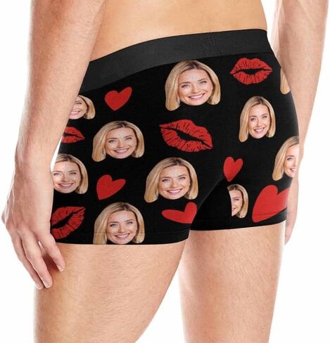 Custom Face Boxers for Men Boyfriend Husband, Personalized Boxers with Photo, Valentine's Day Gifts for Him in Saudi Arabia