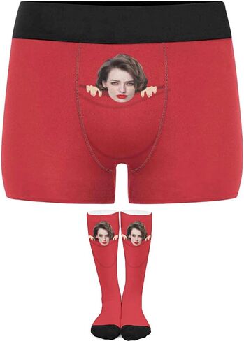 Custom Face Boxers for Men Boyfriend Husband, Personalized Boxers with Photo, Valentine's Day Gifts for Him in Saudi Arabia