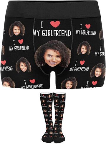 Custom Face Boxers for Men Boyfriend Husband, Personalized Boxers with Photo, Valentine's Day Gifts for Him in Saudi Arabia
