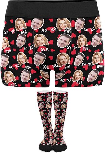 Custom Face Boxers for Men Boyfriend Husband, Personalized Boxers with Photo, Valentine's Day Gifts for Him in Saudi Arabia