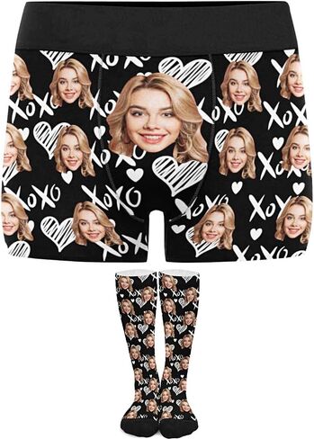 Custom Face Boxers for Men Boyfriend Husband, Personalized Boxers with Photo, Valentine's Day Gifts for Him in Saudi Arabia