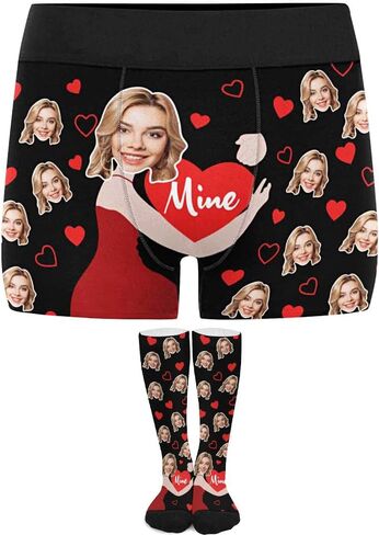 Custom Face Boxers for Men Boyfriend Husband, Personalized Boxers with Photo, Valentine's Day Gifts for Him in Saudi Arabia