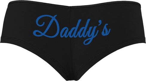 Knaughty Knickers Daddy's - Owned By Daddy - Property - DDLG Play Black Boyshort Panties With Adult Design in Saudi Arabia