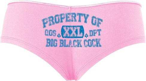 Knaughty Knickers Property Of Big Black Cock QOS BBC Lover Queen Of Spades Pink Boyshort Panties With Adult Design in Saudi Arabia