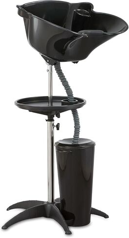 Portable Shampoo Bowl with Electric Pump (Pack of 1) | Adjustable Basin Height, Dual-Bucket Design with Drain Hoses | Home & Barber Use | in Saudi Arabia
