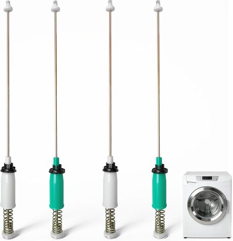 Washer Suspension Rod 4 Piece Set fit for GE washer GTWN3000M1WS, GTWN4250M1WS, for Hotpoint VVSR1070DCWW, WH16X10141, WH16X10057, 2310015, AP5607528, PS3511633, EAP3511633, 1089338 in Kuwait