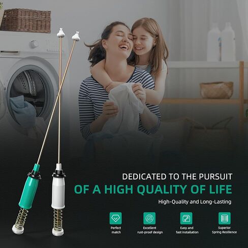 Washer Suspension Rod 4 Piece Set fit for GE washer GTWN3000M1WS, GTWN4250M1WS, for Hotpoint VVSR1070DCWW, WH16X10141, WH16X10057, 2310015, AP5607528, PS3511633, EAP3511633, 1089338 in Kuwait
