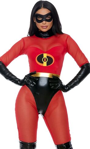 زي Forplay النسائي الساخن Super Suit Superhero للبالغين، أحمر، XS/S/L/XL US in Kuwait