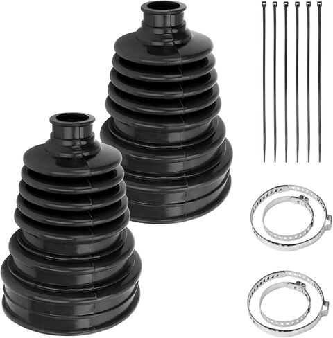 CV Joint Boot Kit, Flexible Silicone Constant Velocity Joint Boot with 2 Clamps & 3 Cable Ties, Universal Dustproof CV Axle Boots Repair Kit Fits Shaft Size 19mm-24mm in Saudi Arabia