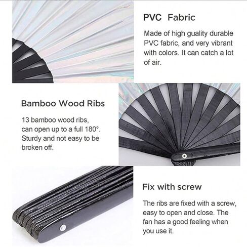Hand Fans for Women Foldable, Portable Handheld Rave Fan for Decorative Wedding Festival Line Dancing in Saudi Arabia