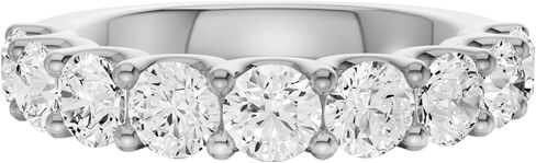 Diamond2Deal 1/2 Carat to 3 Carat Round Shape Lab Grown Diamond Nine Stone Wedding Band Ring | 14k White or Yellow Gold U Prong Setting Nine Stone Band Ring | D-E Color and VS Clarity in Saudi Arabia