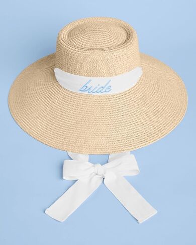 xo, Fetti Bride Embroidered Straw Hat | Bachelorette Hats, Bridal Gift, Something Blue, Coastal Sun Hat, Last Toast on The Coast, Beach, Bridal Shower, Engagement in Saudi Arabia
