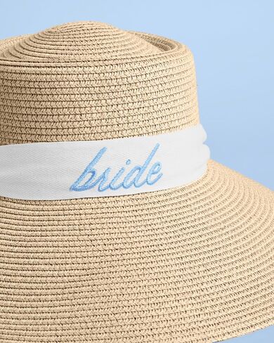 xo, Fetti Bride Embroidered Straw Hat | Bachelorette Hats, Bridal Gift, Something Blue, Coastal Sun Hat, Last Toast on The Coast, Beach, Bridal Shower, Engagement in Saudi Arabia
