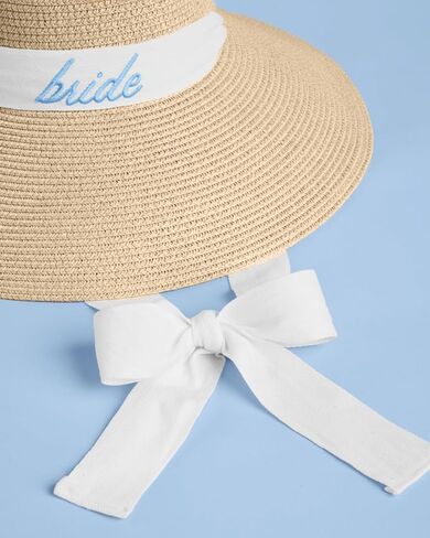 xo, Fetti Bride Embroidered Straw Hat | Bachelorette Hats, Bridal Gift, Something Blue, Coastal Sun Hat, Last Toast on The Coast, Beach, Bridal Shower, Engagement in Saudi Arabia