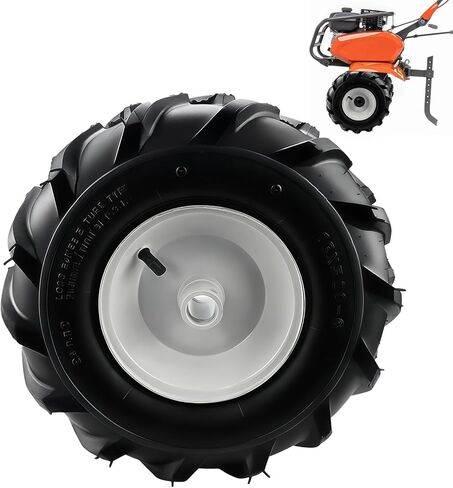 13x5.00-6" Tiller Tire and Wheel 3-1/8" Centered Hub with 1" Axle Size,13x5-6 Super Lug Tractor and Trencher Tire Replacement in Saudi Arabia
