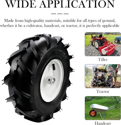 13x5.00-6" Tiller Tire and Wheel 3-1/8" Centered Hub with 1" Axle Size,13x5-6 Super Lug Tractor and Trencher Tire Replacement in Saudi Arabia