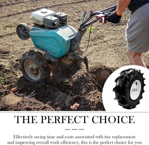 13x5.00-6" Tiller Tire and Wheel 3-1/8" Centered Hub with 1" Axle Size,13x5-6 Super Lug Tractor and Trencher Tire Replacement in Saudi Arabia