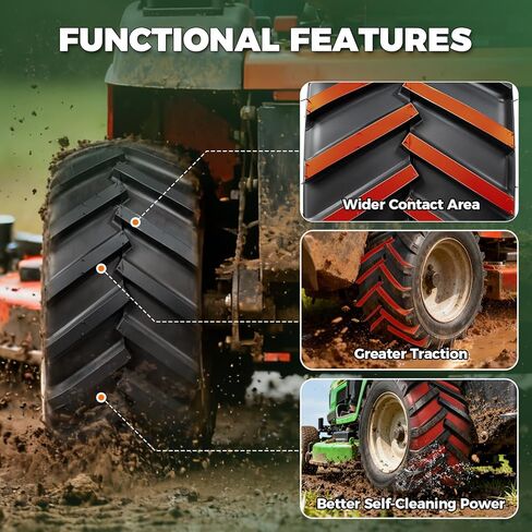 إطارات جزازة العشب 16x6.50-8 4PR 16x6.50x8 AG إطارات الجرارات الزراعية لجرارات الحديقة وجزازة الركوب، مجموعة من 2 in Kuwait