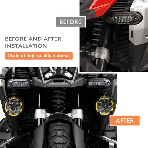لعام 2025 مناسب للدراجات النارية طراز R1300GS ADV r1300gs adv، هذا عبارة عن دعامة أضواء كاشفة مُحدثة وملحق تثبيت ضوء الضباب. 2024 2025 in Kuwait