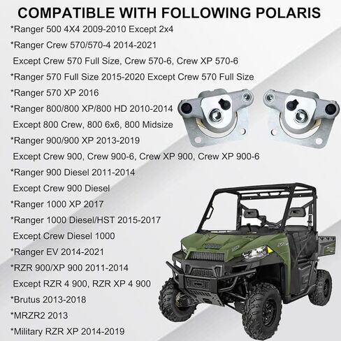 Rear Left Right Brake Caliper Set Compatible with Polaris Ranger 500 570 Crew 570 570-4 800/800 XP/800 HD 900/900 XP 1000 XP Ranger 900 Diesel 1000 Diesel HST Ranger EV RZR 900/XP 900 Brutus in Saudi Arabia