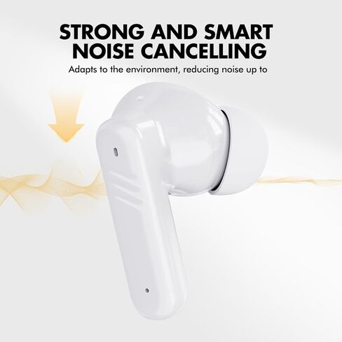 AI Translation Earbud, Audifonos Traductores Inglés Español Support 40+ Languages, Bluetooth 5.4 Wireless Earphones with 30H Playtime & ENC for Travel Business (White) in Saudi Arabia