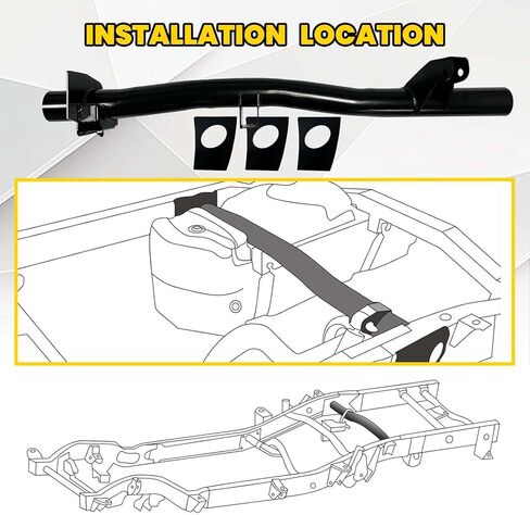 Rear Fuel Tank Support Crossmember Compatible with 2007-2014 Chevy Silverado 1500 & GMC Sierra 1500 Accessories. in Kuwait