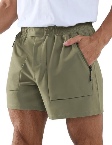 APTRO Men's Shorts Casual Hybrid Athletic 5'' Shorts Big Pockets with Adjustable Waist in Saudi Arabia