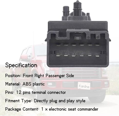 مفتاح التحكم في تعديل مقعد الطاقة الكهربائية للجانب الأمامي الأيمن للركاب متوافق مع Ford F150 F250 F350 Explorer Expedition 2006-2019 Lincoln MKX 2006-2019 Mercury 9L3Z14A701FA 6H6Z14A701FA in Kuwait