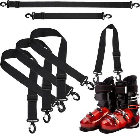 Skylety 4 Pcs Ski Boot Carrier Straps Adjustable Snowboard Strap Shoulder Sling Leash Ice Skates Winter Sport Accessories in Saudi Arabia