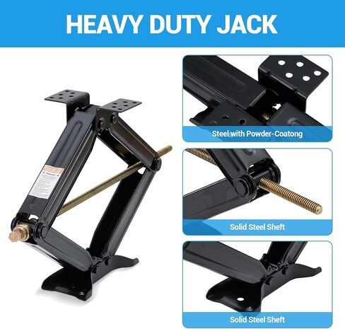 Heavy-Duty RV Stabilizer Scissor Jacks 2-Pack, 7500 LBS Capacity Each, Adjustable 4" to 24" Lift with Crank Handle for Travel Trailers, RVs & Campers in Saudi Arabia