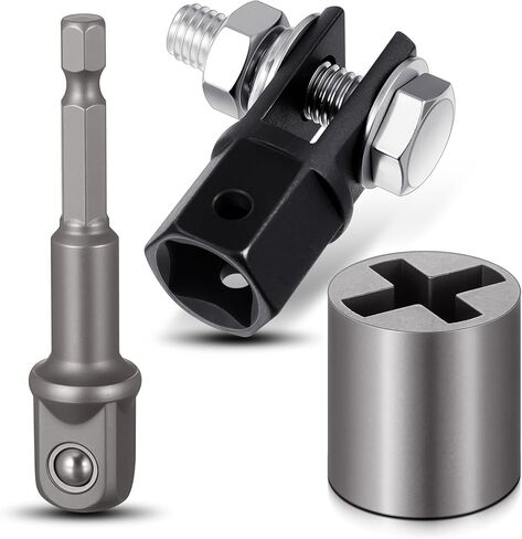 3 Pcs Scissor Jack Adapters Tool Heavy-Duty Universal Jack Socket Adapter for Hand Drill Scissor Car Jacks with a 1/2 in Socket Adapter Bit for 1/2 in Impact Wrench or 13/16 in Lug Wrench in Saudi Arabia