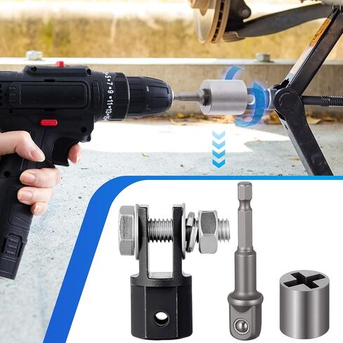 3 Pcs Scissor Jack Adapters Tool Heavy-Duty Universal Jack Socket Adapter for Hand Drill Scissor Car Jacks with a 1/2 in Socket Adapter Bit for 1/2 in Impact Wrench or 13/16 in Lug Wrench in Saudi Arabia