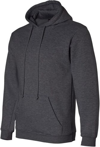 سترة بغطاء للرأس من Bayside Apparel (BA960) بلون فحمي، مقاس 4XL in Kuwait