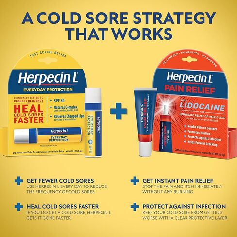 Herpecin-L Lip Protectant/cold Sore & Sunscreen Lip Balm Twin Pack in Kuwait